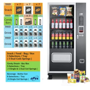 Buy EPEX G429 Compact Beverage Snack Combo Vending Machine with Stratified Temp Control in germany